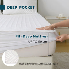 Heated Mattress Pad - Bedding Electric Blanket with 9 Heat Setting & 9-Hour Auto Off, Heated Mattress Pad-Machine Washable Fully Fitted Heating Pad with Overheat Protection , 800GSM Non Woven Fabric-fitted sheet cover((Double)