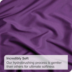 4 Piece Bed Sheet Set- Bedding Sheets & Pillowcases -Breathable Bedding - Wrinkle, Fade, Stain Resistant-Deep Pocket Flat Fitted Bed Sheet Set(Purple,Double)