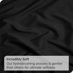4 Piece Bed Sheet Set- Bedding Sheets & Pillowcases -Breathable Bedding - Wrinkle, Fade, Stain Resistant-Deep Pocket Flat Fitted Bed Sheet Set(Black,King)