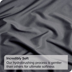4 Piece Bed Sheet Set- Bedding Sheets & Pillowcases -Breathable Bedding - Wrinkle, Fade, Stain Resistant-Deep Pocket Flat Fitted Bed Sheet Set(Dark gray,King)