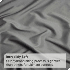 3 Piece Bed Sheet Set- Bedding Sheets & Pillowcases -Breathable Bedding - Wrinkle, Fade, Stain Resistant-Deep Pocket Flat Fitted Bed Sheet Set(Grey,King Single)