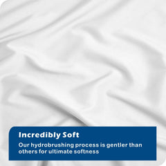 3 Piece Hotel Soft Microfiber Quilt Cover Set-2000TC Duvet/Donna Cover Set & Pillowcases -1 Quilt Cover Zipper Closure & 1 x Pillowcases-Breathable Bedding - Wrinkle, Fade, Stain Resistant(White,Queen)