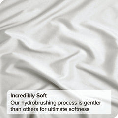 3 Piece Hotel Soft Microfiber Quilt Cover Set-2000TC Duvet/Donna Cover Set & Pillowcases -1 Quilt Cover Zipper Closure & 1 x Pillowcases-Breathable Bedding - Wrinkle, Fade, Stain Resistant(Raw white,Queen)