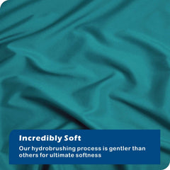 3 Piece Hotel Soft Microfiber Quilt Cover Set-2000TC Duvet/Donna Cover Set & Pillowcases -1 Quilt Cover Zipper Closure & 1 x Pillowcases-Breathable Bedding - Wrinkle, Fade, Stain Resistant(Biscay blue,Queen)