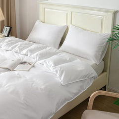3 Piece Hotel Soft Microfiber Quilt Cover Set-2000TC Duvet/Donna Cover Set & Pillowcases -1 Quilt Cover Zipper Closure & 1 x Pillowcases-Breathable Bedding - Wrinkle, Fade, Stain Resistant(White,Super King)