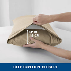 3 Piece Hotel Soft Microfiber Quilt Cover Set-2000TC Duvet/Donna Cover Set & Pillowcases -1 Quilt Cover Zipper Closure & 1 x Pillowcases-Breathable Bedding - Wrinkle, Fade, Stain Resistant(Camel Beige,Super King)