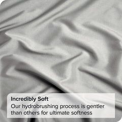4 Piece Bed Sheet Set- Bedding Sheets & Pillowcases -Breathable Bedding - Wrinkle, Fade, Stain Resistant-Deep Pocket Flat Fitted Bed Sheet Set(Silver-gray,Super King)