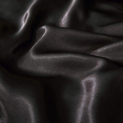 Satin Quilt cover Set Hotel 3 Pieces Quilt cover with Pillowcase, Art Silk Bedding Set-Luxury Soft Silky pillowcase for Hair and Skin, Similar to Silk Duvet/Donna Cover Set- 3 Pieces(Super King,Black)