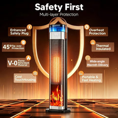 Tower Space Heater with Humidifier