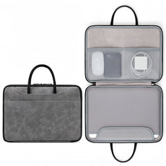 14 Inch PU Leather Laptop Bag, Portable Waterproof Laptop Case, Full Opening and Closing Sleeve Handbag, Briefcase for MacBook Air, Ipad, Business Travel