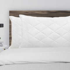 Royal Comfort Luxury Bamboo Blend Quilted Pillow Twin Pack Extra Fill Support