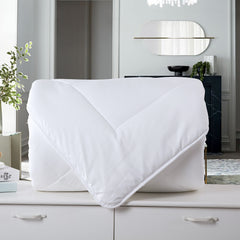 Royal Comfort 260GSM Deluxe Eco-Silk Touch Quilt 100% Cotton Cover - Double - White