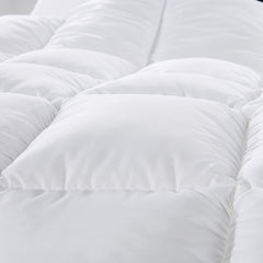 500GSM Soft Goose Feather Down Quilt Duvet 95% Feather 5% Down All-Seasons - King Single - White