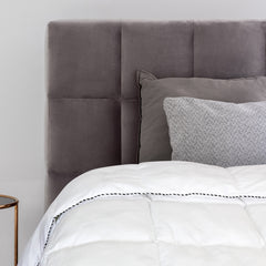 Royal Comfort Bamboo Blend Quilt 250GSM Luxury Duvet 100% Cotton Cover - Queen - White