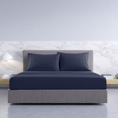 Royal Comfort 1000TC Hotel Grade Bamboo Cotton Sheets Pillowcases Set Ultrasoft - Queen - Royal Blue