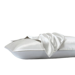 Royal Comfort Satin Sheet Set 3 Piece Fitted Sheet Pillowcase Soft - King - Silver