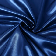 Royal Comfort Satin Sheet Set 4 Piece Fitted Flat Sheet Pillowcases - King - Navy Blue