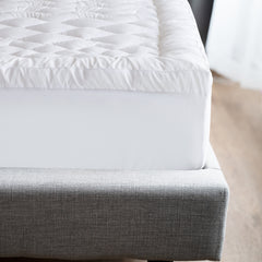 Royal Comfort 1200GSM Deluxe 7-Zone Mattress Topper Luxury Gusset Breathable - Double - White