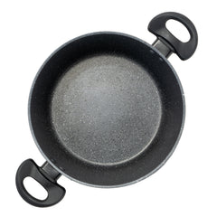 Stone Chef Forged Casserole With Lid Cookware Kitchen Black 24cm
