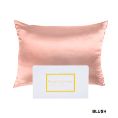 Royal Comfort Pure Silk Pillow Case 100% Mulberry Silk Hypoallergenic Pillowcase - Blush
