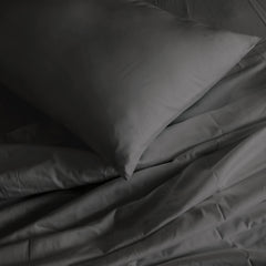 Royal Comfort 1000TC Hotel Grade Bamboo Cotton Sheets Pillowcases Set Ultrasoft - Queen - Pewter