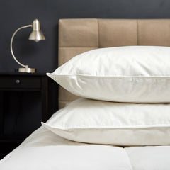 Goose Feather & Down Quilt 500GSM + Goose Feather and Down Pillows 2 Pack Combo - King - White