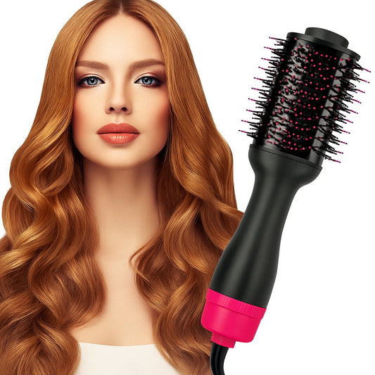 Hot Air One-Step Hair Dryer Negative Ion Anti-Frizz Blowout for Drying,Straightening, Curling and Volumizer (AU Plug)