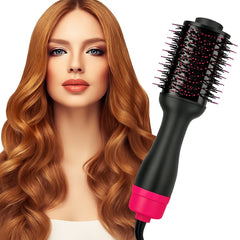 Hot Air One-Step Hair Dryer Negative Ion Anti-Frizz Blowout for Drying,Straightening, Curling and Volumizer (AU Plug)