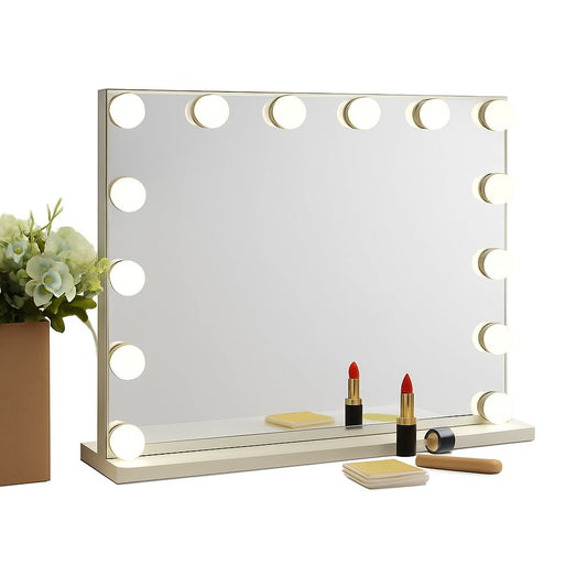 Hollywood Vanity Style LED Makeup Lights Mirror with 3 Color Modes Lights with 10 Dimmable Bulbs (Mirror Not Include)