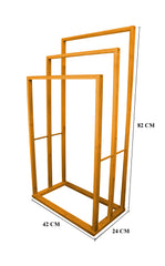 CARLA HOME Bamboo Towel Bar Holder Rack 3-Tier Free Standing for Bathroom. Towel Racks. Towel Rail Bathroom Accessory. Shower Hand Dish Towel. Towel Holder. Hand Towel Bar (Standard)