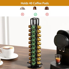 Coffee Pods Holder Storage Compatible with 40 Nespresso Pods
