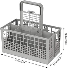 CARLA HOME 8 Slot Universal Dishwasher Cutlery Basket with Handle and Lid which Fits Most Brands (240mm X 135mm X 122mm)