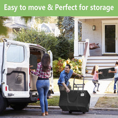 CARLA HOME 6-Pack Large Moving Storage Bags with Zippers & Handles with 95 Liters Capacity for Space Saving, Travel, Camping & Organization (Black)