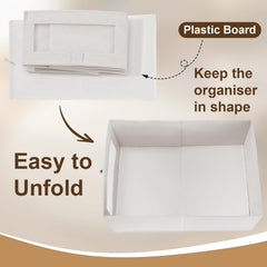 CARLA HOME 6 Pack Closet Storage Bins with Clear Window for Shelves, Clothes, Toys, Wardrobe & Bedroom Organization