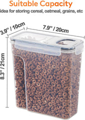 CARLA HOME Airtight Cereal Storage Containers BPA-Free Food Dispensers with Pouring Lids for Pantry & Kitchen (4 Pack 2,5L)