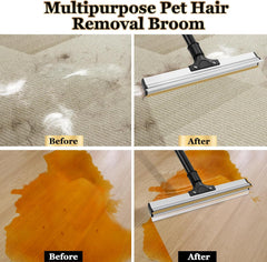 CARLA HOME Pet Hair Remover Broom with Long Handle, Reusable Fur & Lint Remover for Dog & Cat Hair