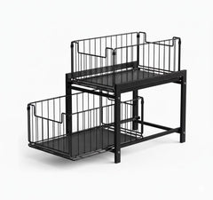 CARLA HOME 2 Tier Sliding Cabinet Organizer Drawer Storage Rack for Kitchen or Bathroom