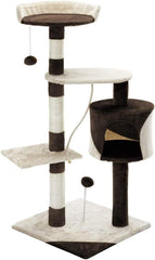 CARLA HOME 140cm Cat Tree for Indoor Cats with Plush Perch, Sisal Scratching Posts & Condo for Kittens & Adult Cats (Beige)