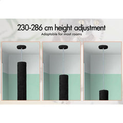 CARLA HOME Floor to Ceiling Cat Tree Tower with Adjustable Height 230-286cm for Indoor Cats (Black)