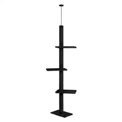 CARLA HOME Floor to Ceiling Cat Tree Tower with Adjustable Height 230-286cm for Indoor Cats (Black)