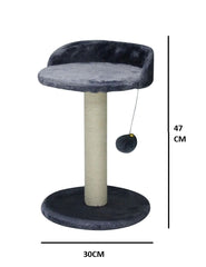 CARLA HOME Cat Tree Tower for Indoor Cats with Plush Perch, Sisal Scratching Post & Hanging Ball Toy for Kittens or Small Breeds