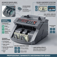 CARLA HOME Money Counting Machine with Uv Detection Bill Counter