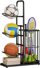 CARLA HOME Ball Storage Rack - 3-Tier Sports Organiser