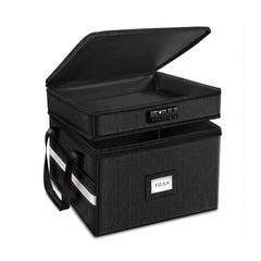 CARLA HOME Fireproof Document Box with Lock - Fabric - Office - Fireproof Document Safe