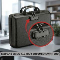 CARLA HOME Fireproof Document Box with Lock - Hard Shell - Glass Fiber - Fireproof File Organizer