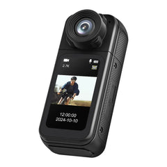 2.7K HD Mini Action Camera with 180° Rotating Lens, Portable Design, 64GB TF Card Included