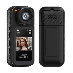2.7K HD Mini Action Camera with 180° Rotating Lens, Portable Design, 64GB TF Card Included