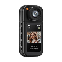 2.7K HD Mini Action Camera with 180° Rotating Lens, Portable Design, 64GB TF Card Included