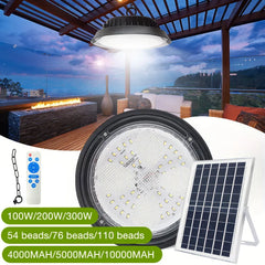 Solar Power Outdoor UFO LED High Bay Light in Black - 200W