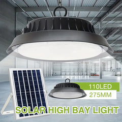 Solar Power Outdoor UFO LED High Bay Light in Black - 200W